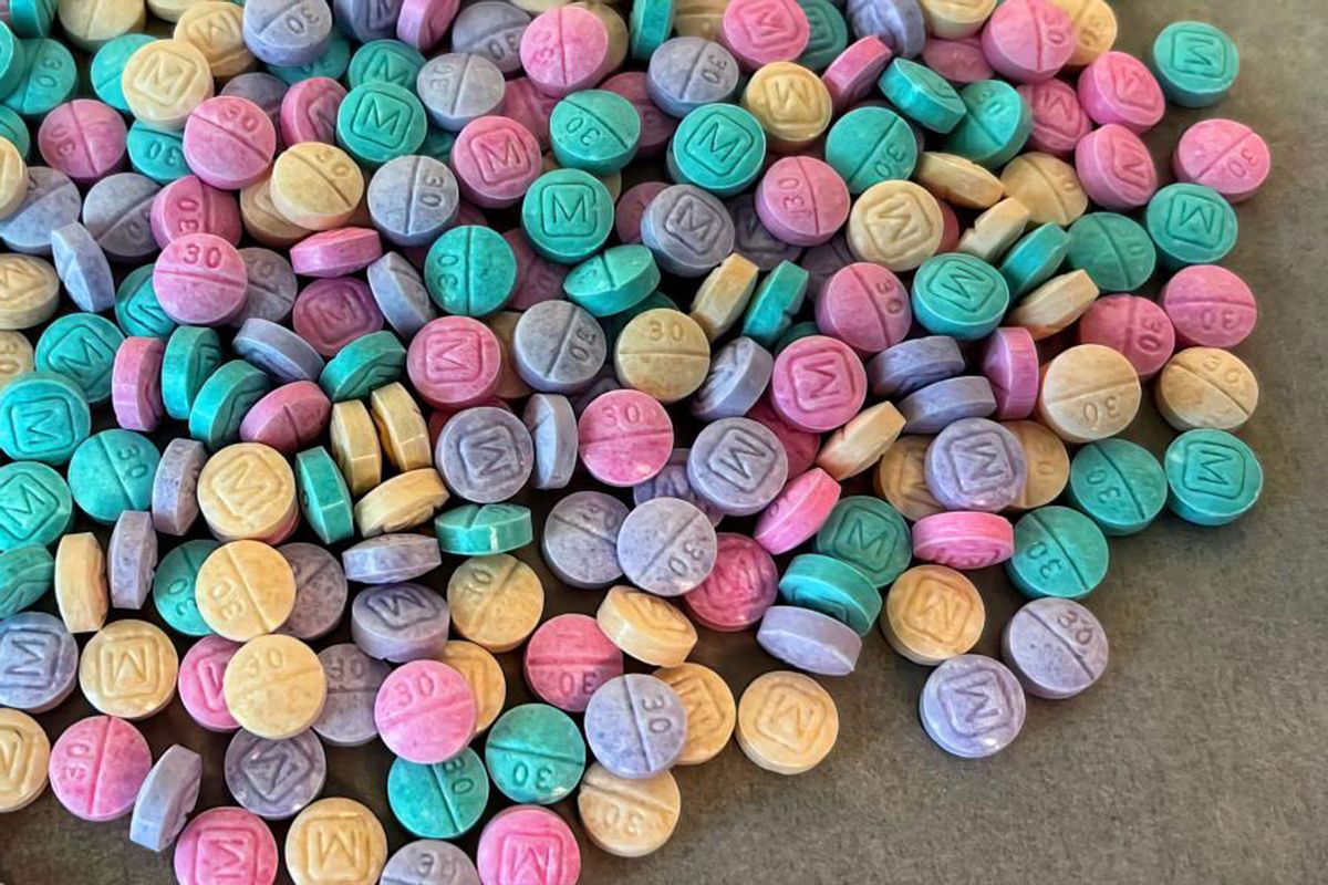 Rainbow fentanyl — fentanyl pills and powder that come in a variety of bright colors, shapes, and sizes (DEA)
