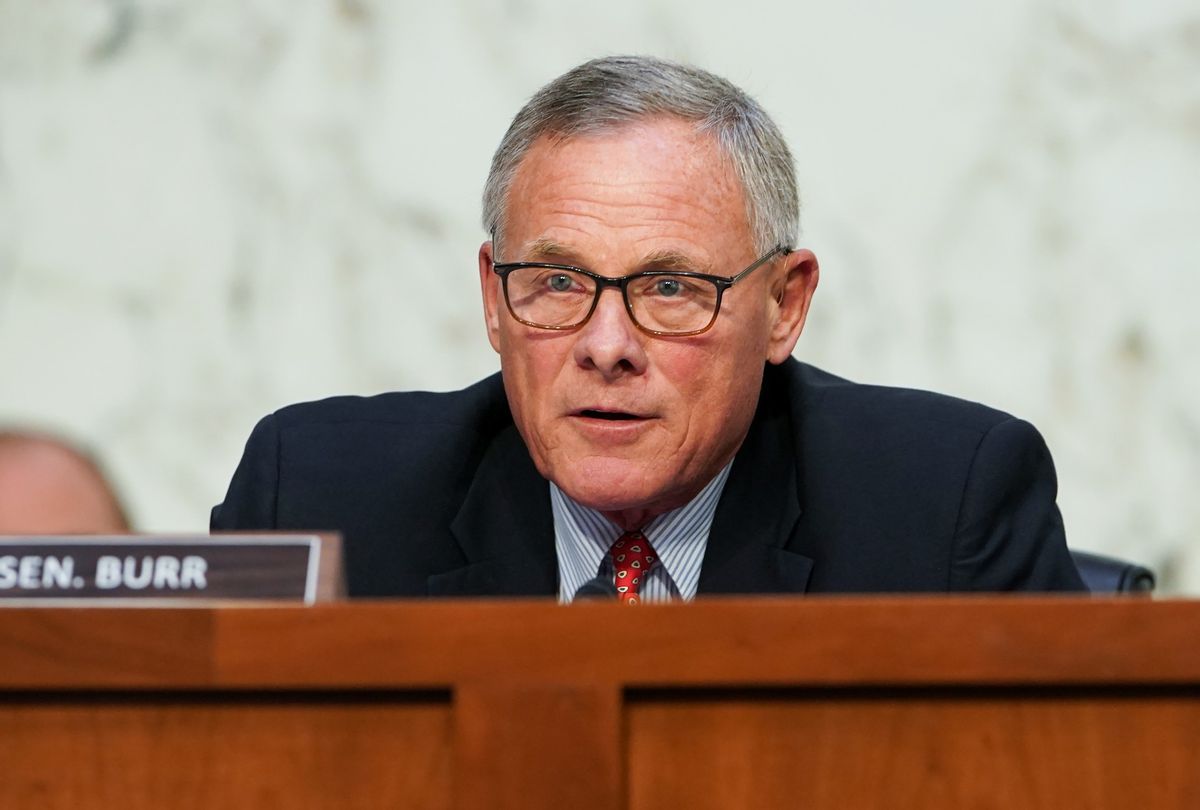 Sen. Richard Burr (R-NC) speaks during a Senate Health, Education, Labor, and Pensions Committee hearing on September 30, 2021 in Washington, DC.  (Greg Nash- Pool/Getty Images)