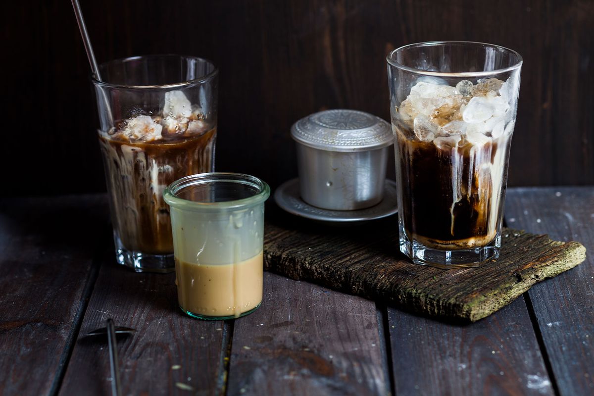 Vietnamese iced coffee with strong coffee, sweetened condensed milk and ice (Getty Images/Westend61)