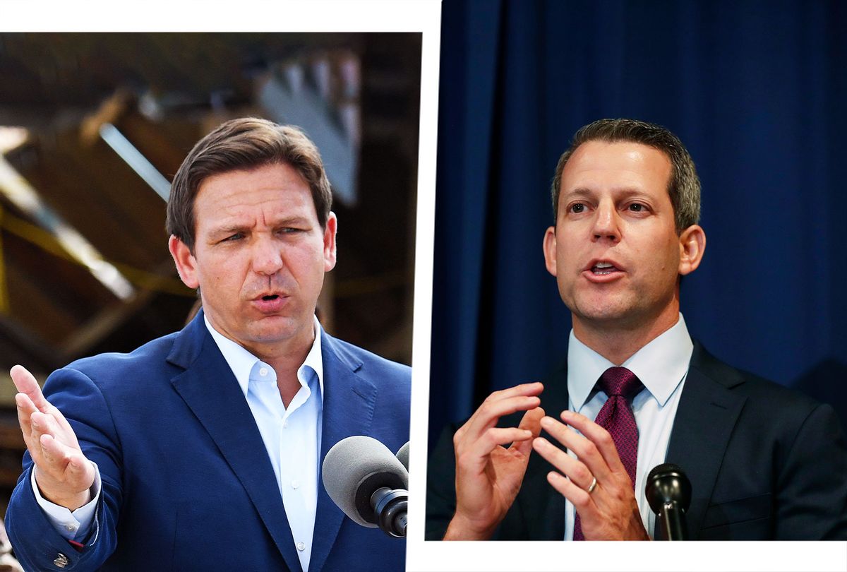 Ron DeSantis and Andrew Warren (Photo illustration by Salon/Getty Images)