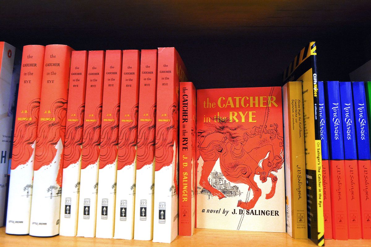 Copies of "The Catcher in the Rye" by author J.D. Salinger at a bookstore in Washington, DC. (MANDEL NGAN/AFP via Getty Images)