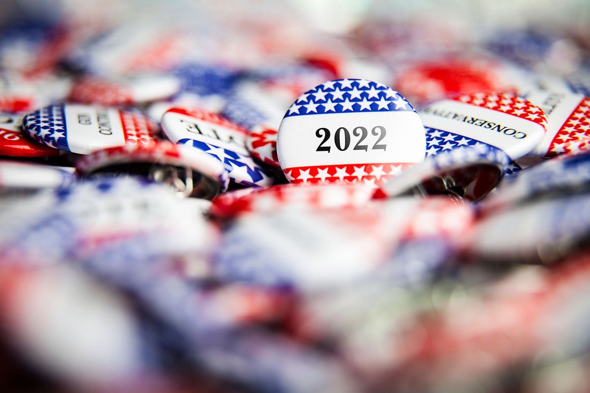 Election Vote Button 2022 (Getty Images/adamkaz)