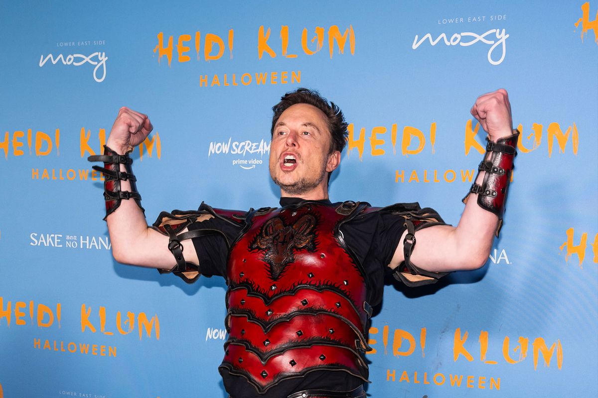 Elon Musk attends Heidi Klum's 21st Annual Halloween Party at Sake No Hana at Moxy Lower East Side on October 31, 2022 in New York City. (Gotham/FilmMagic/Getty Images)
