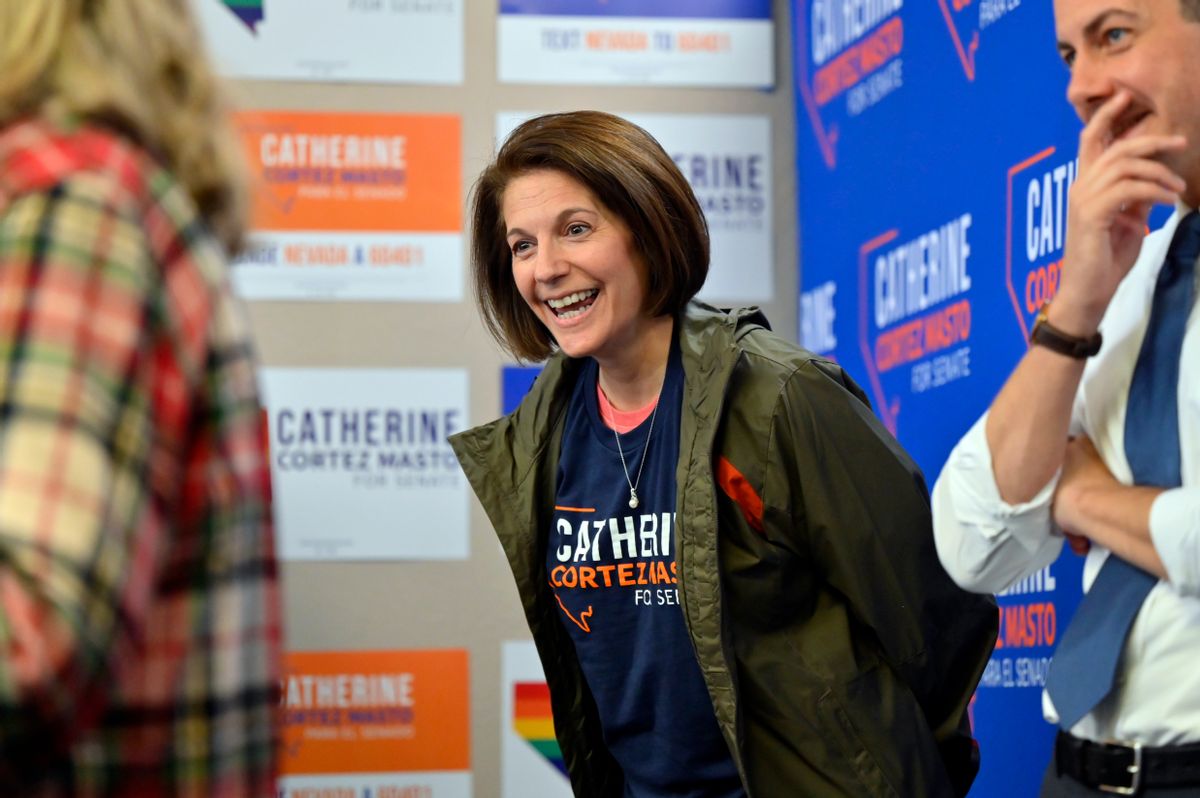 Sen. Catherine Cortez Masto, D-Nev., at a get out the vote campaign event on Nov. 7, 2022, in Henderson, Nevada. (David Becker for the Washington Post via Getty Images)