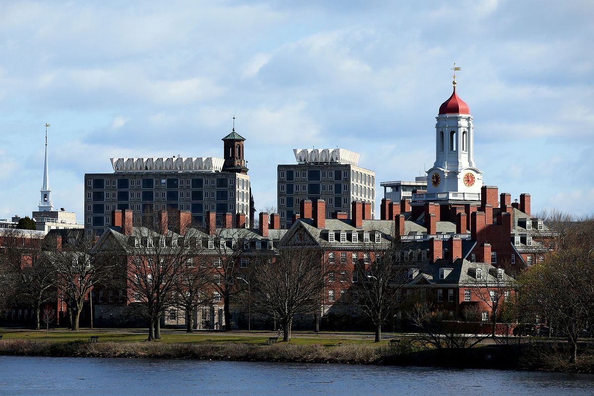 A general view of Harvard University campus is seen on April 22, 2020 in Cambridge, Massachusetts. (Maddie Meyer/Getty Images)
