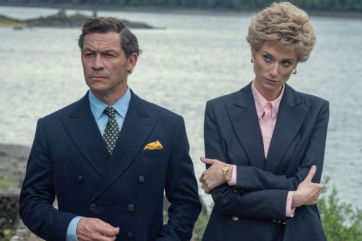 Dominic West as Prince Charles and Elizabeth Debicki as Diana in "The Crown" (Netflix/Keith Bernstein)