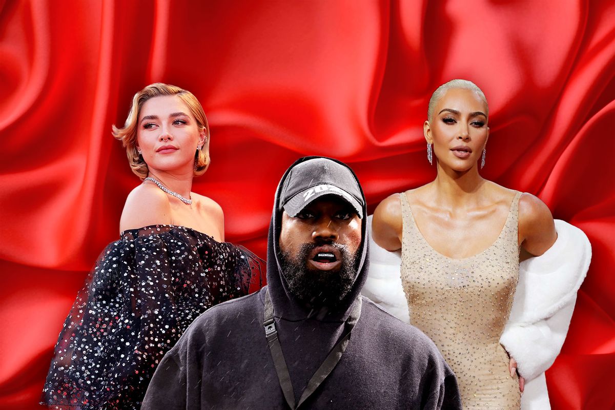Florence Pugh, Kanye West and Kim Kardashian (Photo illustration by Salon/Getty Images)