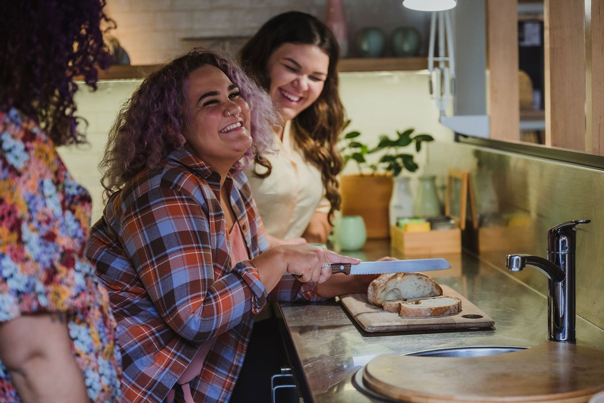 Young friends socialising over breakfast (Getty Images/Bobbi Lockyer/Refinery29 Australia)