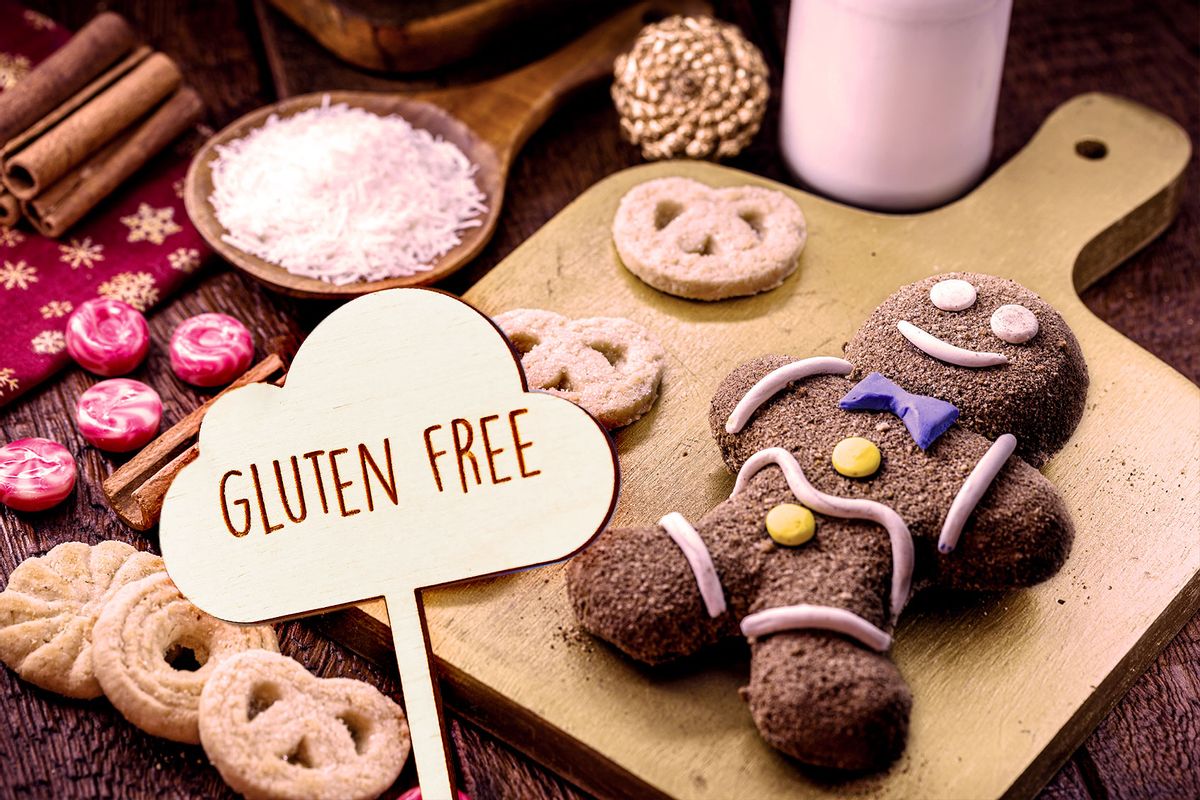 Gingerbread Man and "Gluten Free" sign (Photo illustration by Salon/Getty Images)
