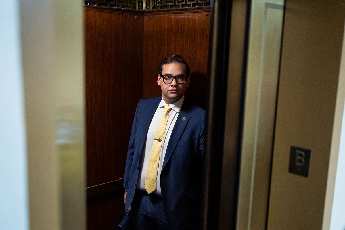 Rep. George Santos, R-N.Y., is seen in the U.S. Capitol on Thursday, January 12, 2023. (Tom Williams/CQ-Roll Call, Inc via Getty Images)