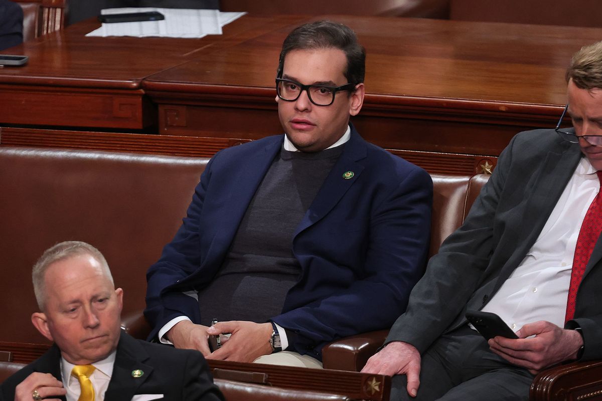 U.S. Rep.-elect George Santos (R-NY) watches proceedings in the House Chamber during the third day of elections for Speaker of the House at the U.S. Capitol Building on January 05, 2023 in Washington, DC.  (Win McNamee/Getty Images)