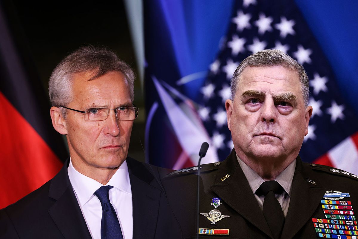 NATO Secretary General Jens Stoltenberg and US Chairman of the Joint Chiefs of Staff General Mark Milley (Photo illustration by Salon/Getty Images)