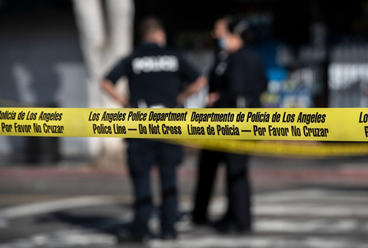 Police tape is used at a crime scene. (Mark Edward Harris/Getty Images)