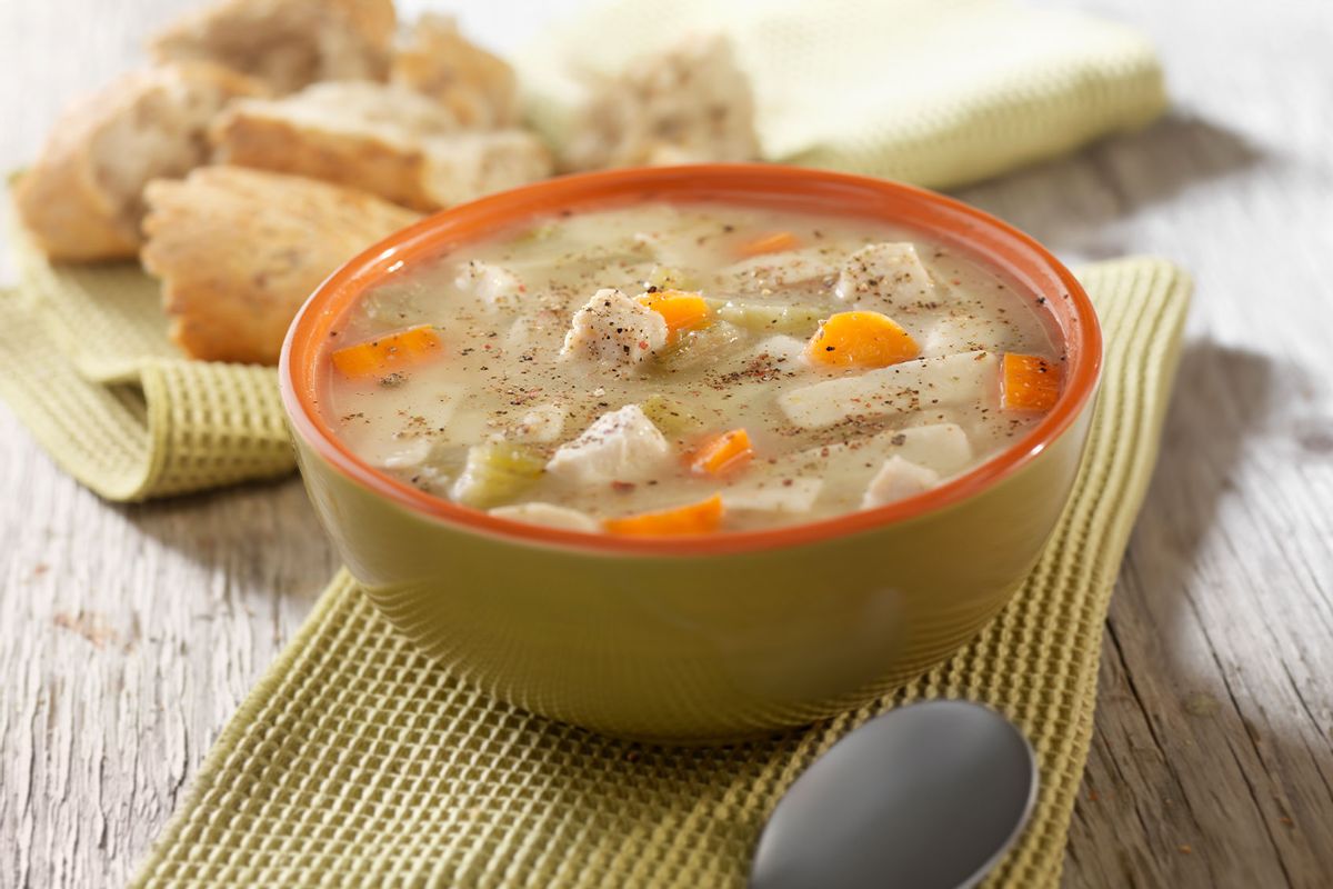 Chunky Chicken Noodle Soup (Getty Images/LauriPatterson)