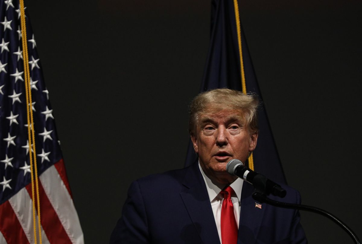 Former President Donald Trump speaks during the New Hampshire Republican State Committee fundraiser Saturday, January 28, 2023. (Cheryl Senter for the Washington Post via Getty Images)