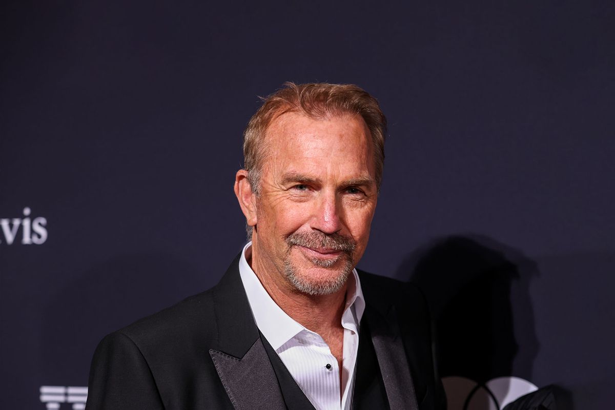 Kevin Costner arrives at the Pre-Grammy Gala held at The Beverly Hilton on February 4, 2023 in Beverly Hills, California. (Mark Von Holden/Variety via Getty Images)
