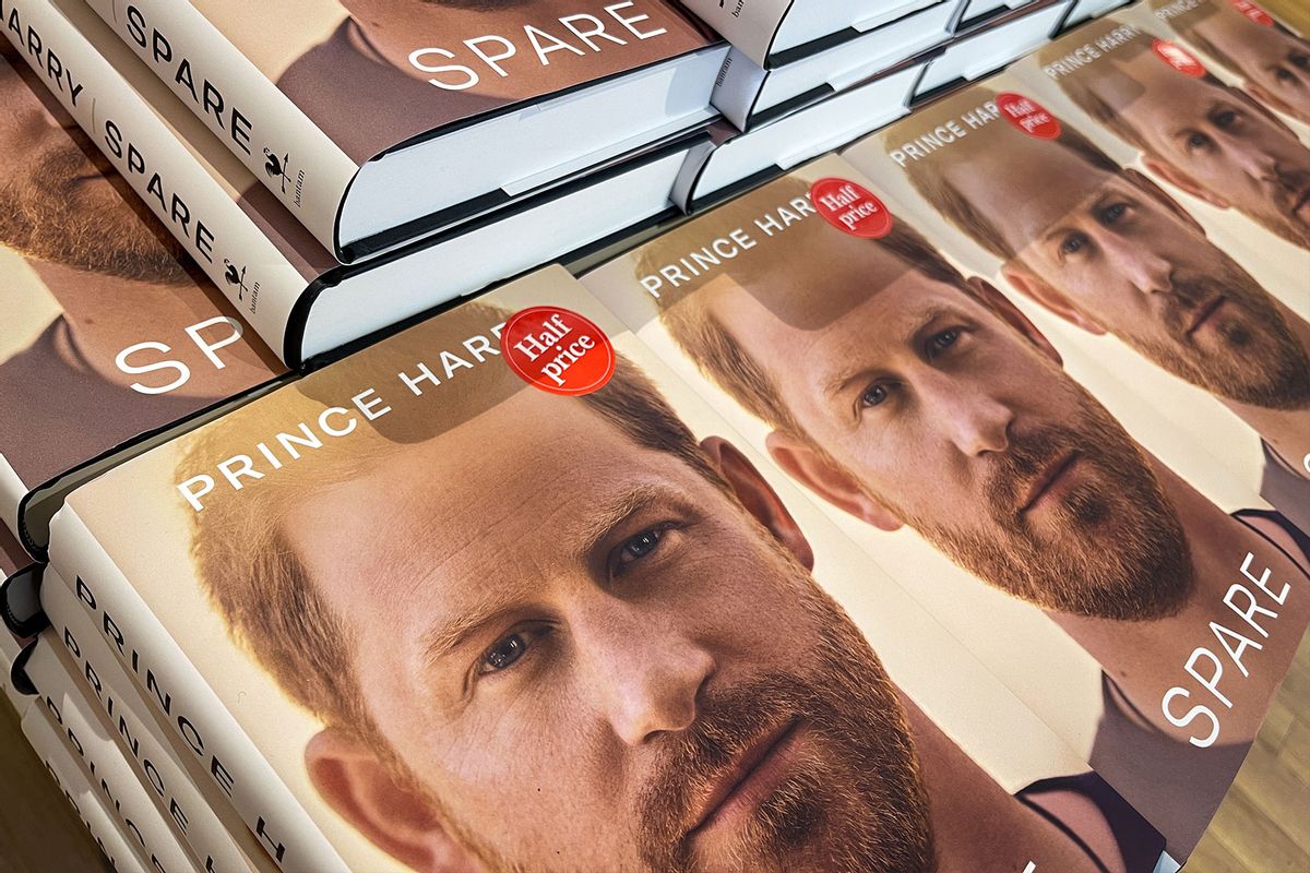 Prince Harry's book on display in a bookstore on January 22, 2023 in Bath, England. (Matt Cardy/Getty Images)