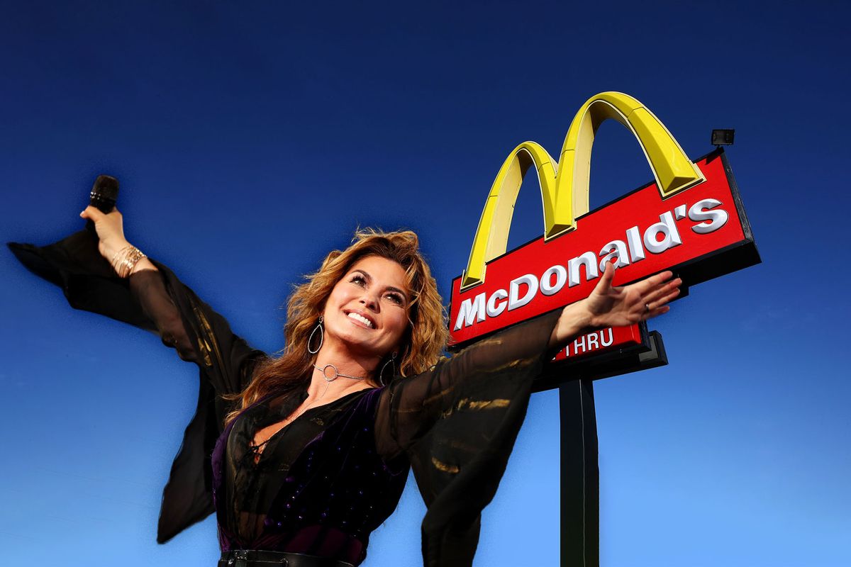 Shania Twain | McDonald's restaurant sign (Photo illustration by Salon/Getty Images)