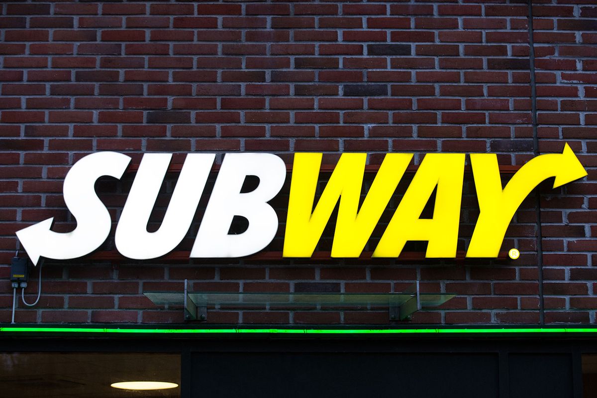 Subway logo (Karol Serewis/SOPA Images/LightRocket via Getty Images))