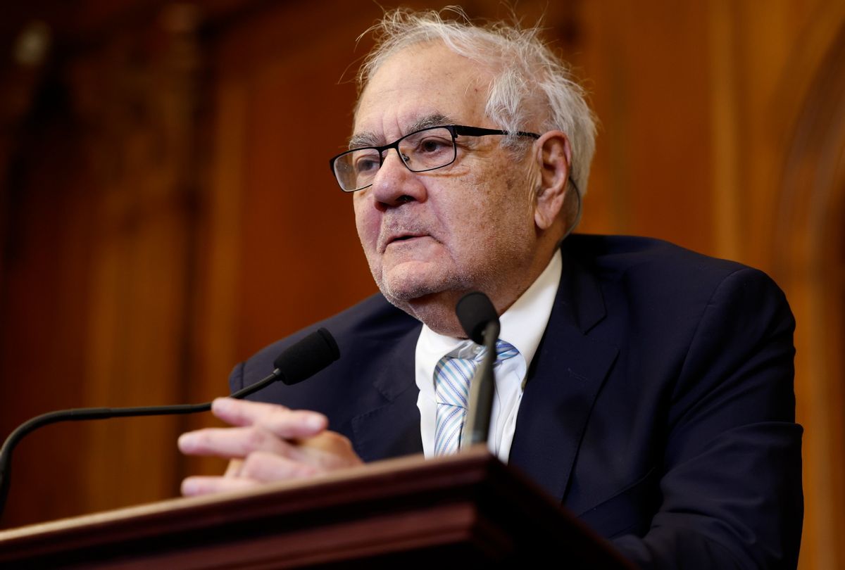 Former Rep. Barney Frank (D-MA) speaks at the U.S. Capitol Building on December 08, 2022 in Washington, DC.  (Anna Moneymaker/Getty Images)
