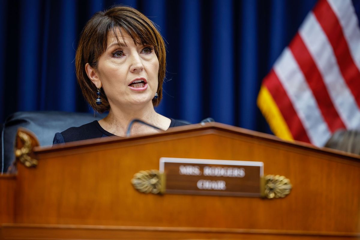 Representative Cathy McMorris Rodgers (R-WA), chair of the House Energy and Commerce Committee speaks during the hearing with TikTok CEO Shou Zi Chew before the House Energy and Commerce Committee in the Rayburn House Office Building on Capitol Hill on March 23, 2023 in Washington, DC. (Chip Somodevilla/Getty Images)