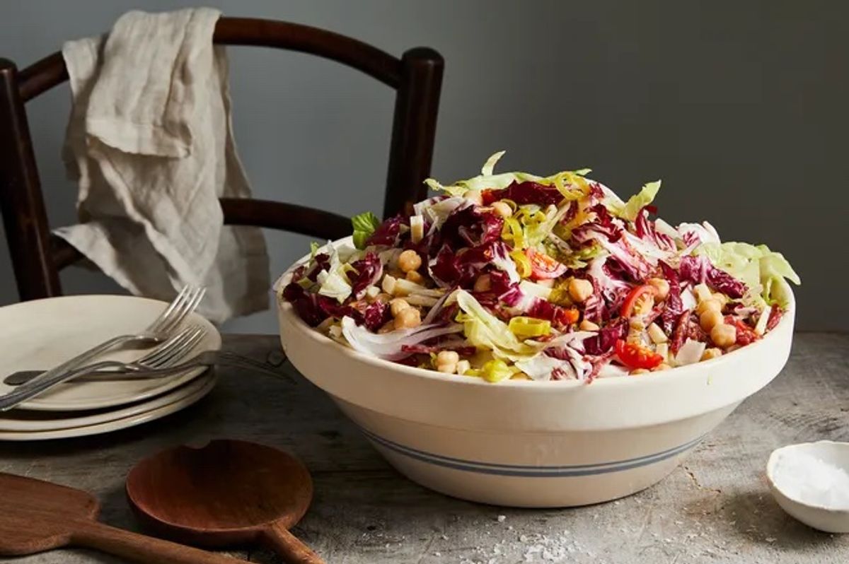Nancy Silverton's chopped salad  (Photo by Ty Mecham/Food 52. Food stylist: Anna Billingskog. Prop Stylist: Amanda Widis)