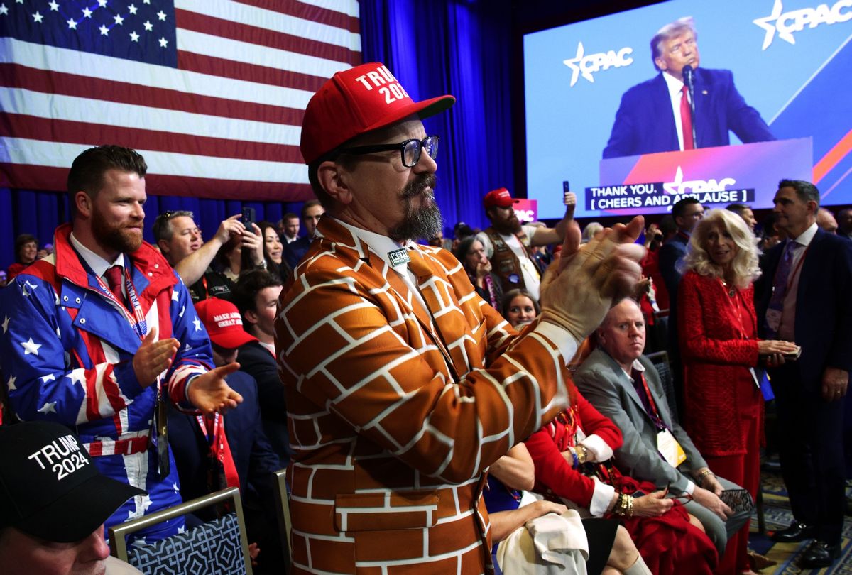 Supporters applaud as they listen to former President Donald Trump's address to CPAC at Gaylord National Resort & Convention Center on March 4, 2023 in National Harbor, Maryland. (Alex Wong/Getty Images)