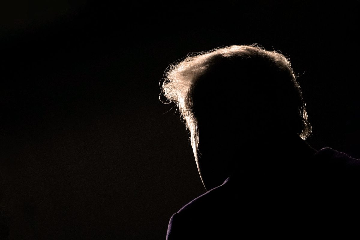 Former U.S. President Donald Trump speaks at a rally for Ohio Republicans at the Dayton International Airport on November 7, 2022 in Vandalia, Ohio. (Drew Angerer/Getty Images)