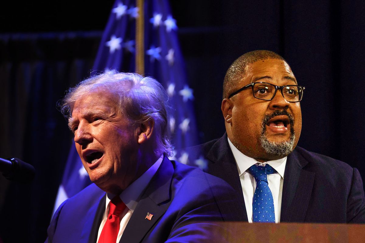 Donald Trump and Alvin Bragg (Photo illustration by Salon/Getty Images)