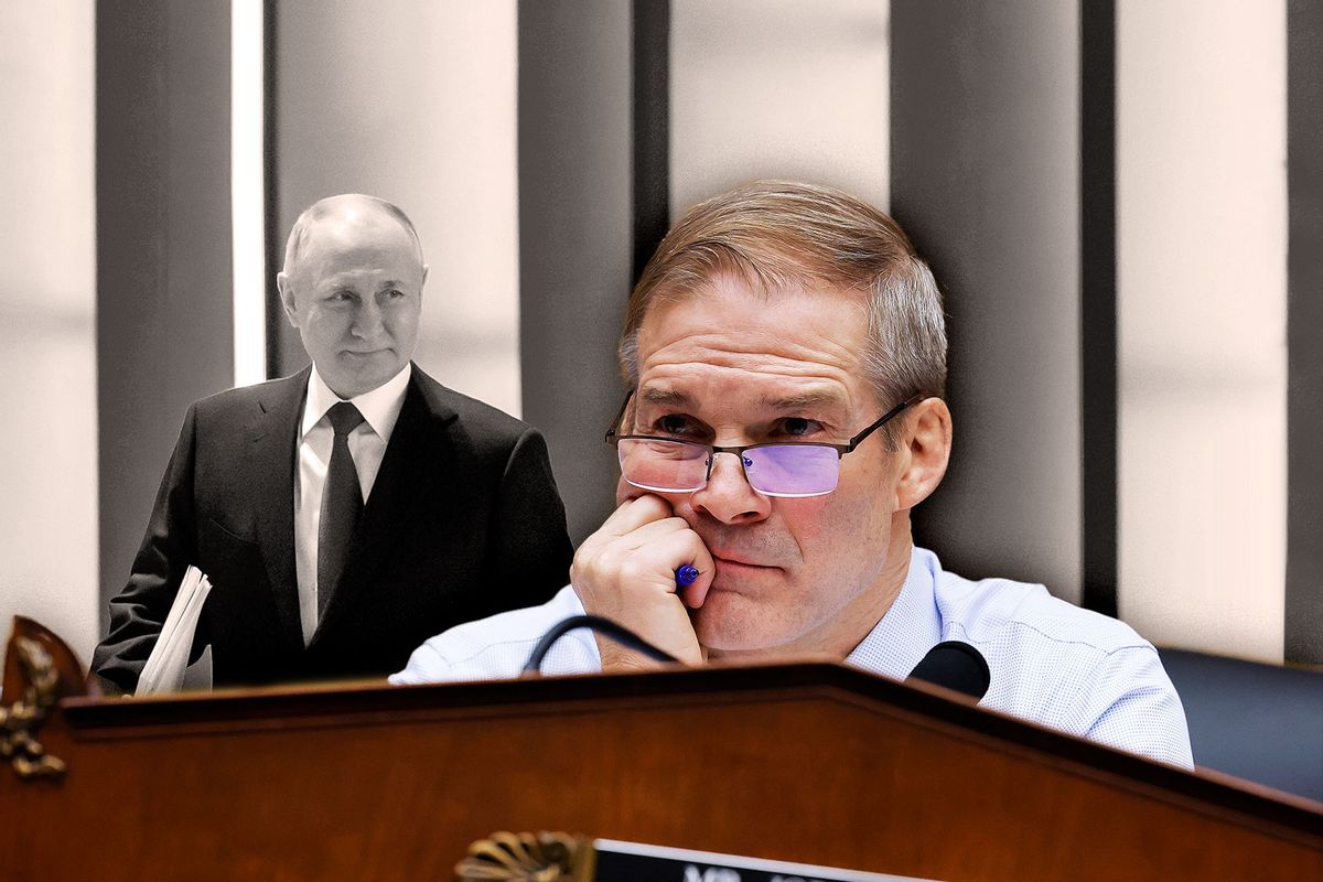 Jim Jordan and Vladimir Putin (Photo illustration by Salon/Getty Images)