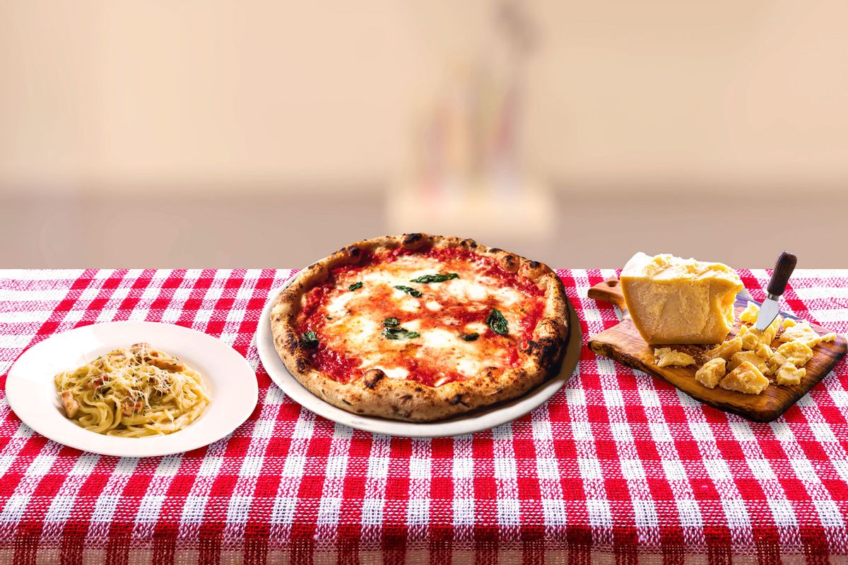 Parmesan Reggiano, Spaghetti Carbonara and Neapolitan Pizza (Photo illustration by Salon/Getty Images)