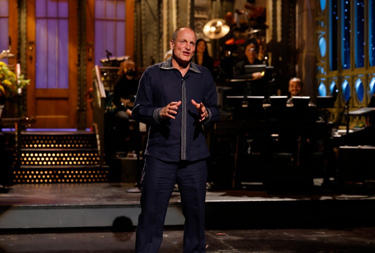 Host Woody Harrelson during the "Saturday Night Live" monologue on Saturday, February 25, 2023 (Will Heath/NBC)