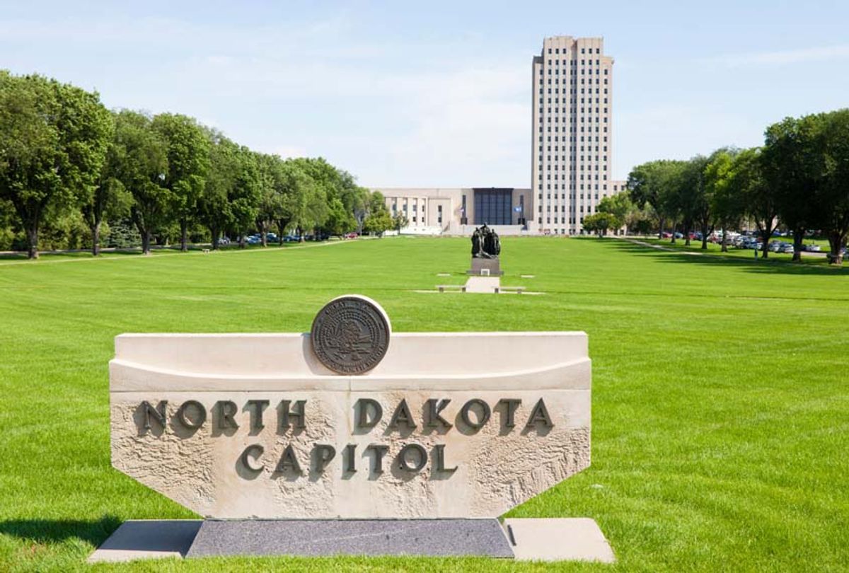 North Dakota state capitol building in Bismarck, ND.
 (Getty/powerofforever)