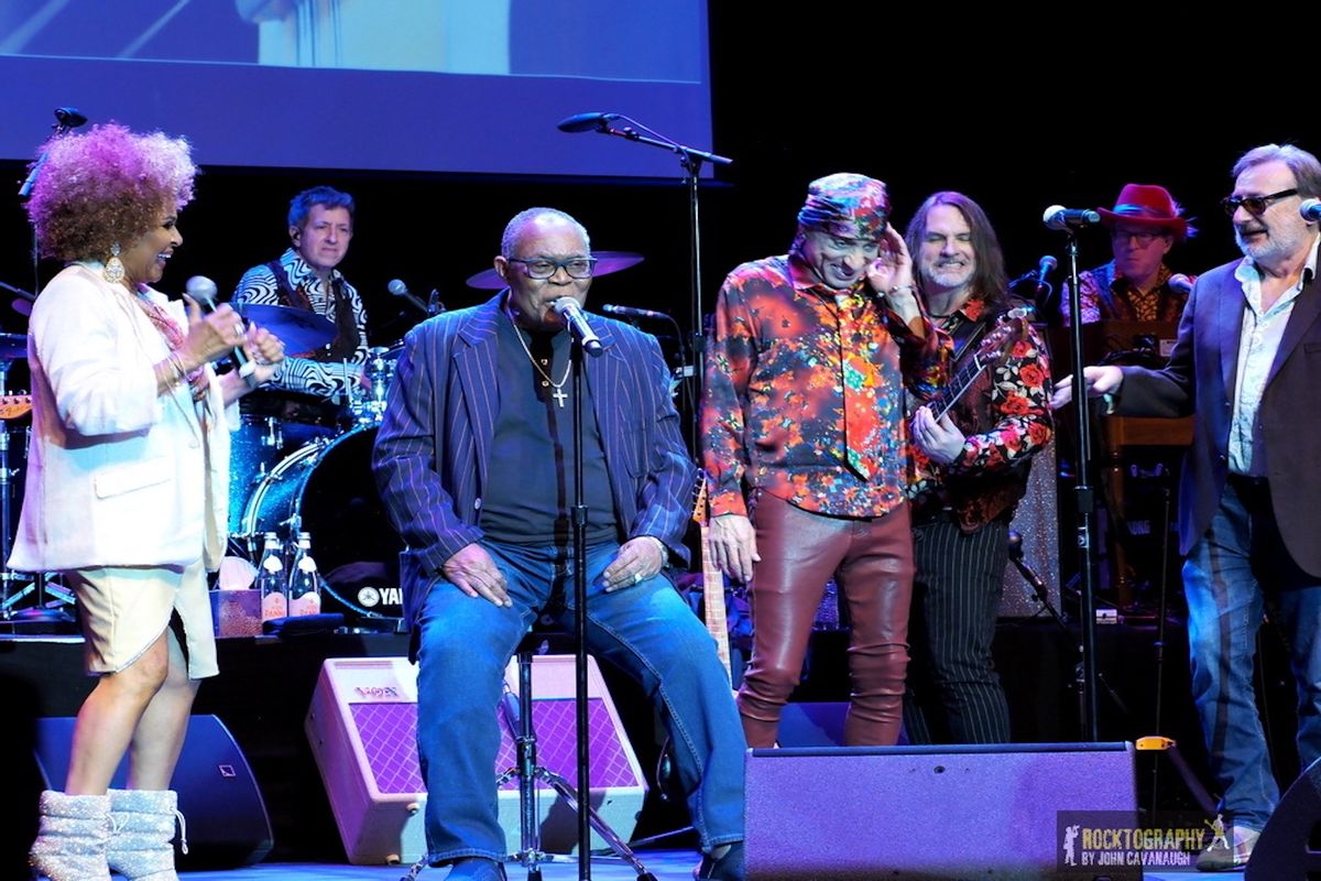 Steven Van Zandt, Sam Moore, Darlene Love and Steve Earle at the American Music Honors at Monmouth University's West Long Branch, New Jersey, campus (JOHN CAVANAUGH)