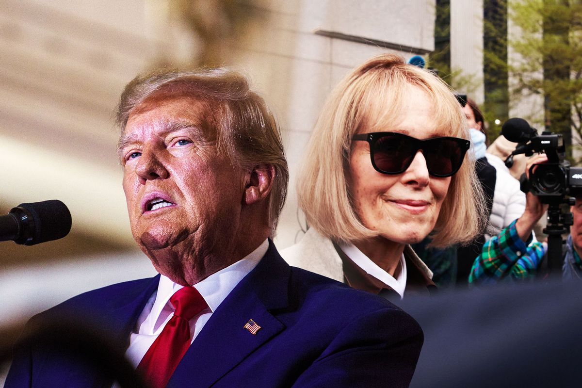 Donald Trump and E. Jean Carroll (Photo illustration by Salon/Getty Images)