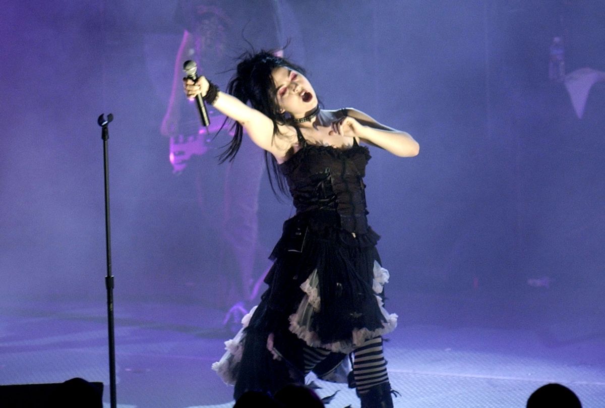 Amy Lee of Evanescence during Nintendo Fusion Tour Presents Evanescence - Show in Universal City, California, United States (Ray Mickshaw/WireImage for Golin Harris International)