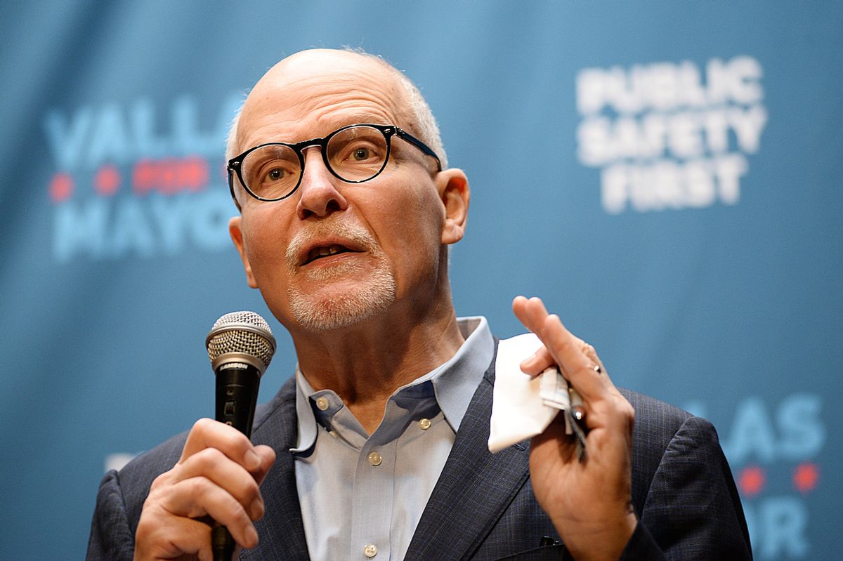 Chicago mayoral candidate Paul Vallas speaks to supporters on April 1, 2023.  (Jacek Boczarski/Anadolu Agency via Getty Images)