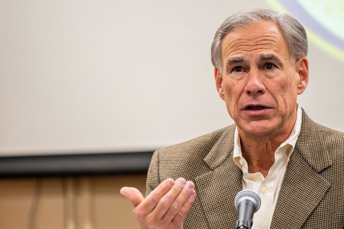 Texas Gov. Greg Abbott speaks at a news conference on October 17, 2022 in Beaumont, Texas. (Brandon Bell/Getty Images)