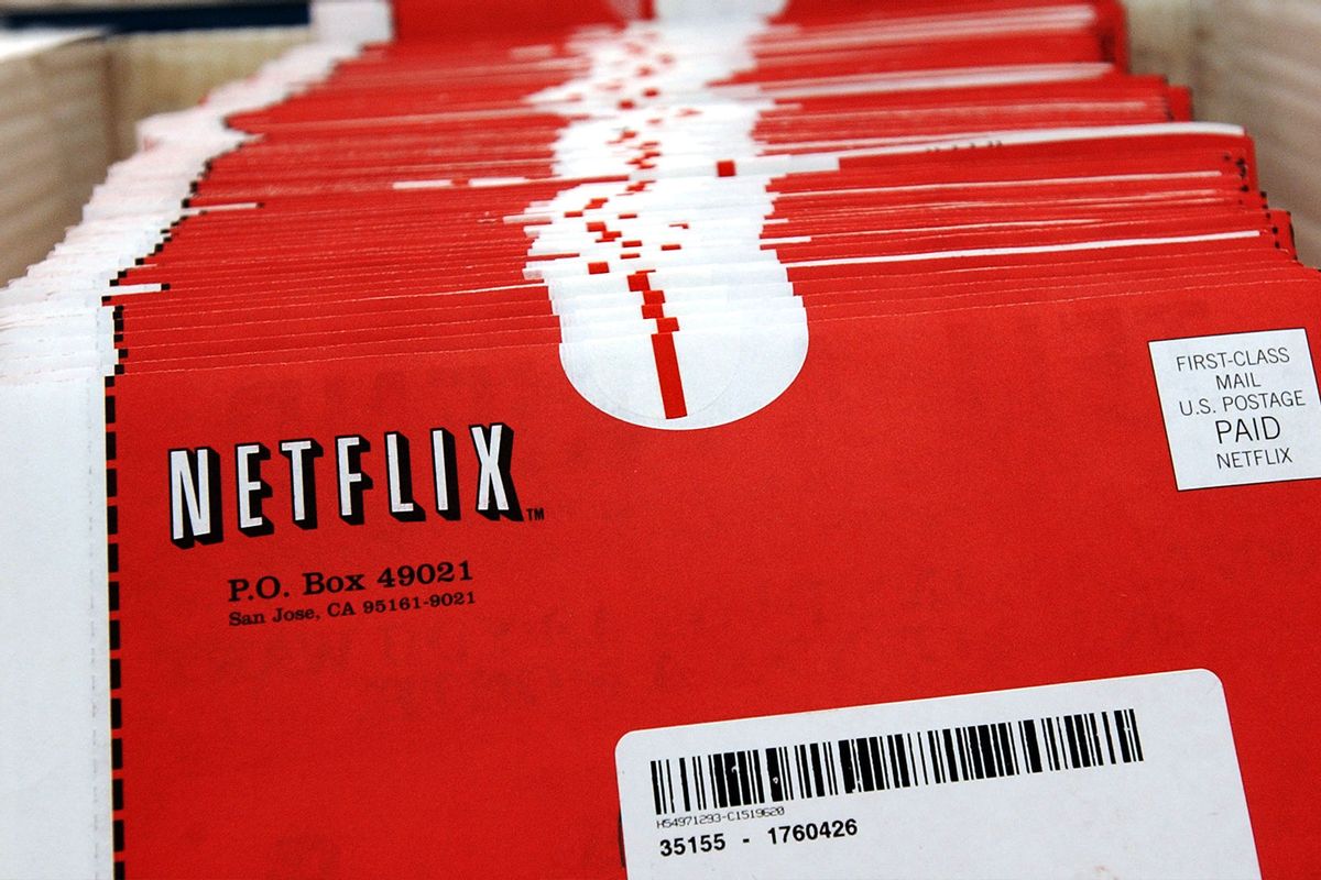 Packages of DVDs await shipment at the Netflix.com headquarters January 29, 2002 in San Jose, CA. (Justin Sullivan/Getty Images)