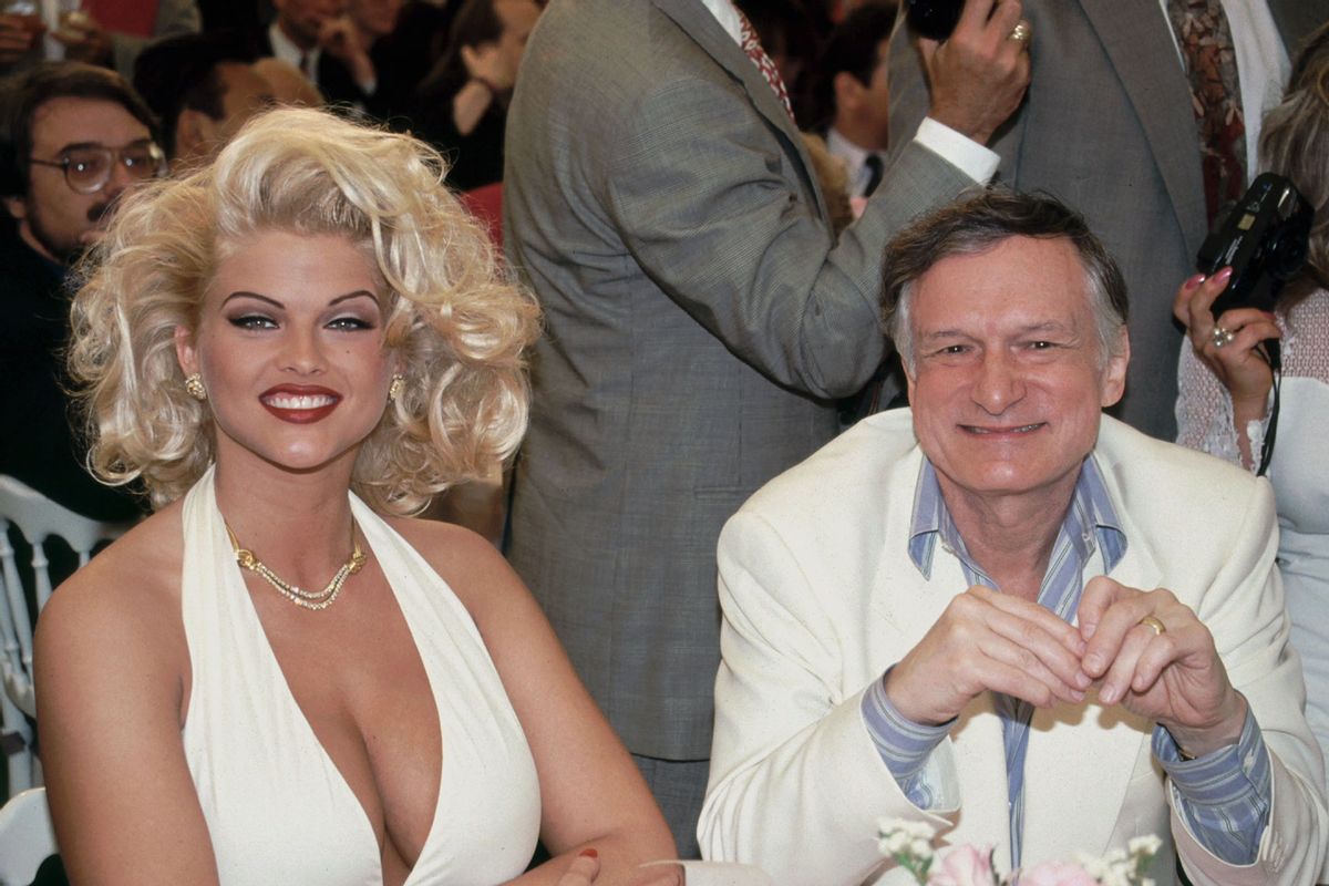 Anna Nicole Smith and Hugh Hefner in "Anna Nicole Smith: You Don't Know Me" (Netflix)