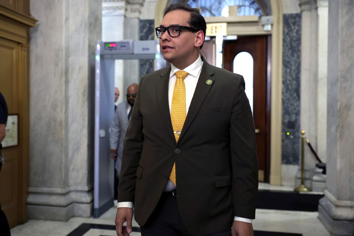 Rep. George Santos (R-NY) arrives at the U.S. Capitol for a vote on May 11, 2023 in Washington, DC.  (Alex Wong/Getty Images)