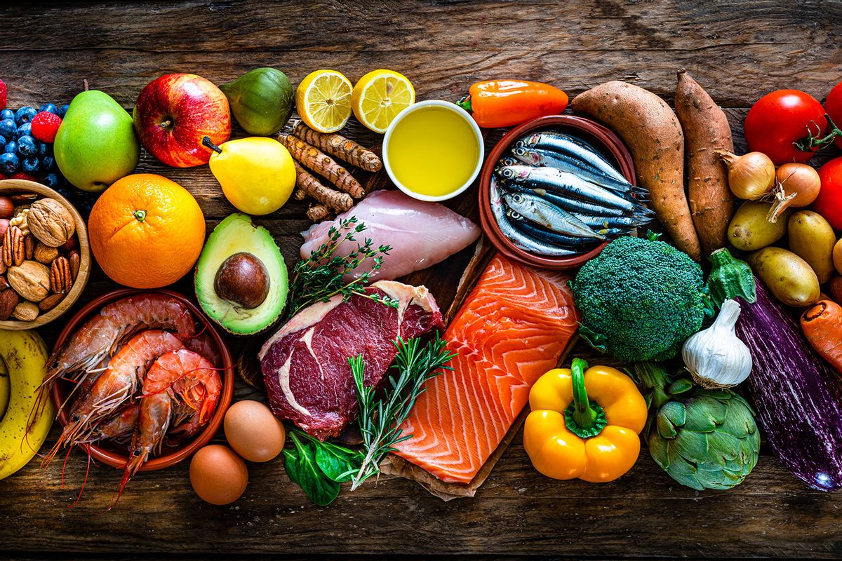 Group of healthy food used in paleo diet (Getty Images/fcafotodigital)