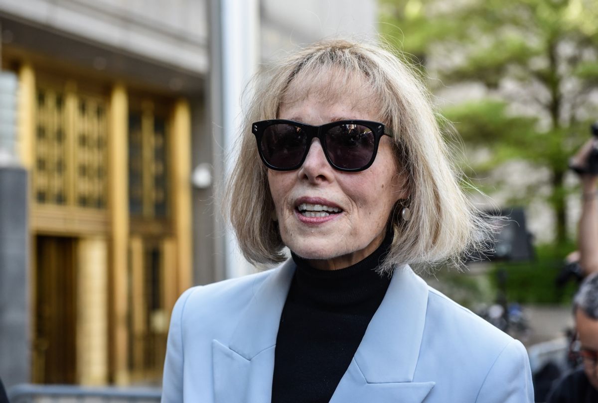 E. Jean Carroll leaves following her trial at Manhattan Federal Court on May 8, 2023 in New York City.  (Stephanie Keith/Getty Images)