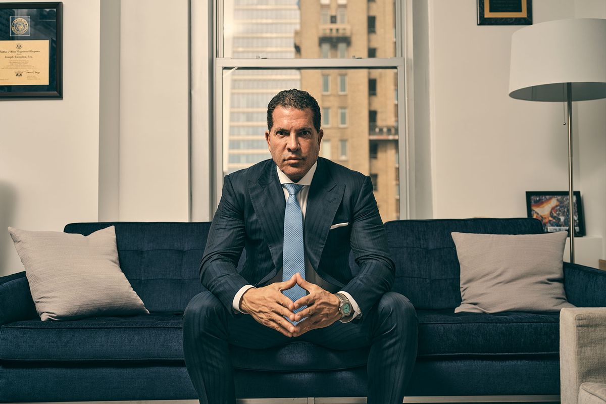 Lawyer to celebrities and most recently Former President Donald Trump Joe Tacopina photographed at his Manhattan office. (Christopher Gregory-Rivera for The Washington Post via Getty Images)