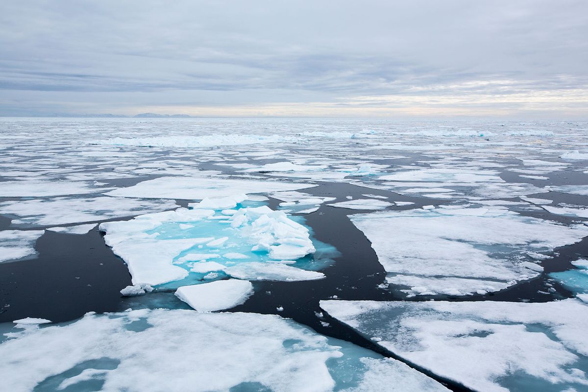 Melting Ice off the north coast of Svalbard (Getty Images/Ashley Cooper)