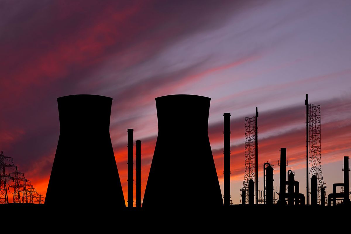 Nuclear power plant at sunset (Getty Images/Anton Petrus)