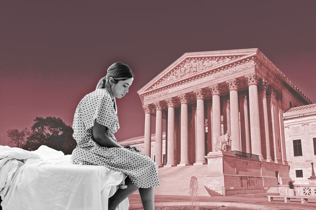 Sad young adult woman patient | US Supreme Court (Photo illustration by Salon/Getty Images)