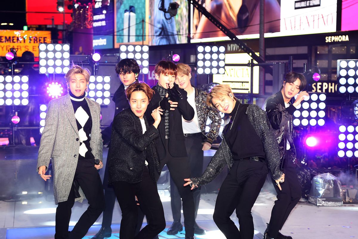 BTS performs during the Times Square New Year's Eve 2020 Celebration on December 31, 2019 in New York City. (Manny Carabel/FilmMagic/Getty Images)