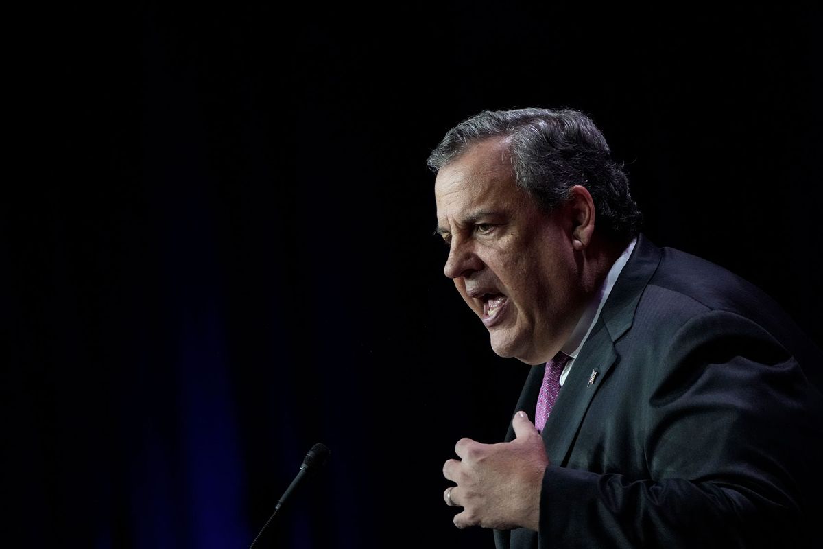 Republican presidential candidate and former Governor of New Jersey Chris Christie delivers remarks at the Faith and Freedom Road to Majority conference at the Washington Hilton on June 23, 2023 in Washington, DC. (Drew Angerer/Getty Images)