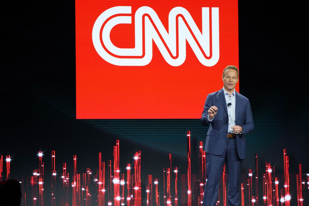 Chris Licht, Chairman and CEO, CNN Worldwide speaks onstage during the Warner Bros. Discovery Upfront 2022 show at The Theater at Madison Square Garden on May 18, 2022 in New York City. (Kevin Mazur/Getty Images for Warner Bros. Discovery)